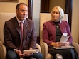 (Rick Egan | The Salt Lake Tribune) House Speaker Mike Schultz, R-Hooper, and Rep. Karianne Lisonbee, R-Clearfield, answer questions during media availability at the Capitol on Friday, Jan. 26, 2024.