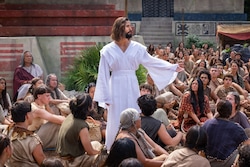 (The Church of Jesus Christ of Latter-day Saints)
Jesus teaches inhabitants on the ancient Americas in a scene from the "Book of Mormon Videos" series.