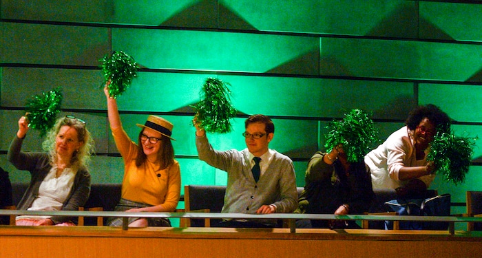 Leah Hogsten | The Salt Lake Tribune Utah Valley University students cheer president Astrid Tuminez, who became the university's seventh president, March 27, 2019. Tuminez will oversee a campus of over 37,000 students with a top-tier teaching program, a competitive business school and a popular open admissions policy. Born and raised in the Philippines, she has a bachelor's degree from Brigham Young University, a master's degree from Harvard University and a doctorate from Massachusetts Institute of Technology.