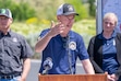 (Rick Egan | The Salt Lake Tribune) Gov Spencer Cox says a few words about this year's plans for bolstering Utah's wildfire preparedness during a news conference at This is the Place Heritage State Park on Tuesday, May 20, 2025.