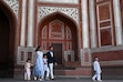 (Kenny Holston/The New York Times) U.S. Vice President JD Vance and second lady Usha Vance visit the Taj Mahal with their children in Agra, India, April 23, 2025. As the Trump administration shrinks federal child care programs, Republicans are backing policies they hope will allow more parents to scale back at work.