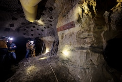 (Trent Nelson | The Salt Lake Tribune) Miners in the La Sal uranium mine on Monday, April 29, 2024. The Trump administration this week shortened the environmental review for another uranium mining project to just 14 days, citing a "national energy emergency." 