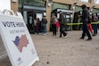 (Rick Egan | The Salt Lake Tribune) Voters line up to cast their ballots at the Salt Lake City Public Library on Tuesday, Nov. 5, 2024.