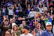 (Trent Nelson  |  The Salt Lake Tribune) Fans as the Utah Jazz host the Oklahoma City Thunder, NBA basketball in Salt Lake City on Friday, April 11, 2025.
