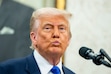(Eric Lee | The New York Times) President Donald Trump takes questions from at the White House in Washington on May 5, 2025. The president suggested Catholics, who have criticized the apparently A.I.-generated image, were not offended and said that anyone who was “can’t take a joke.”