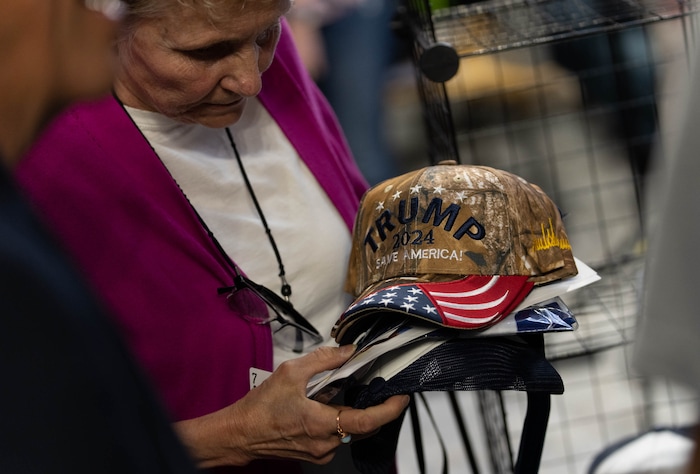 (Francisco Kjolseth | The Salt Lake Tribune) Delegates attend the Utah Republican Party’s 2021 Organizing Convention at the Maverik Center in West Valley City on Saturday, May 1, 2021, as they return to an in-person format after the pandemic forced the nominating convention to go online last year.