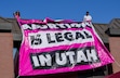 (Chris Samuels | The Salt Lake Tribune) A banner is draped over a Planned Parenthood Association of Utah location in Salt Lake City, Thursday, Aug. 1, 2024.
